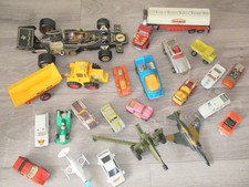 JOB LOT VINTAGE TOY CARS TRUCKS PLANES MATCHBOX CORGI LINTOY HOT WHEELS LESNEY