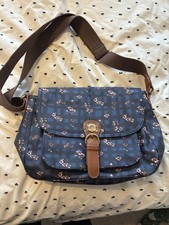 Nica Oilcloth Satchel Bag Blue