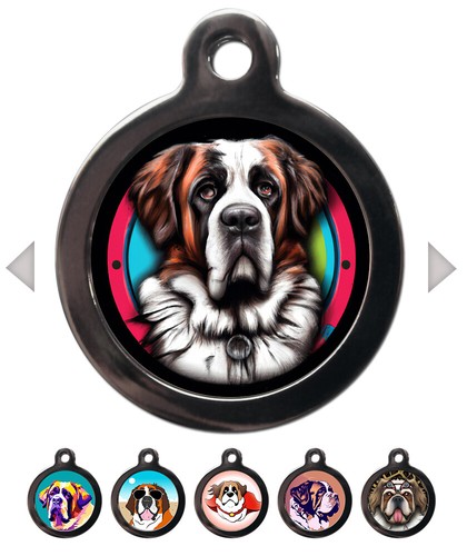 Saint bernard breed dog tag - st,