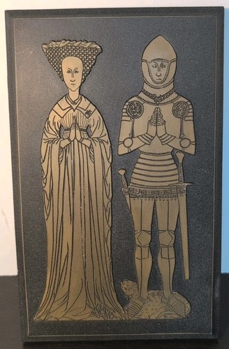 Medieval tomb brass - medieval, rubbing