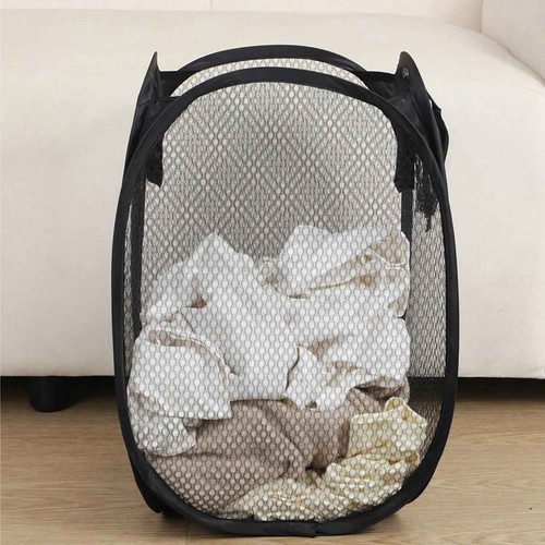 Foldable mesh laundry basket - mesh,