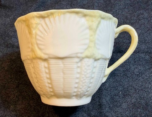 Belleek shell teacup handmade - belleek,
