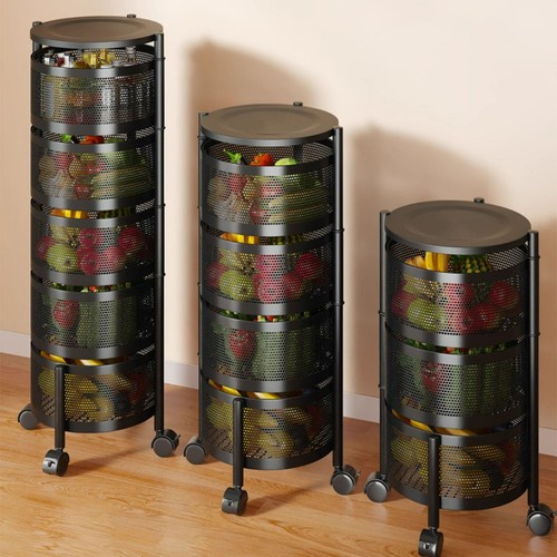 Black kitchen rotating storage - kitchen,