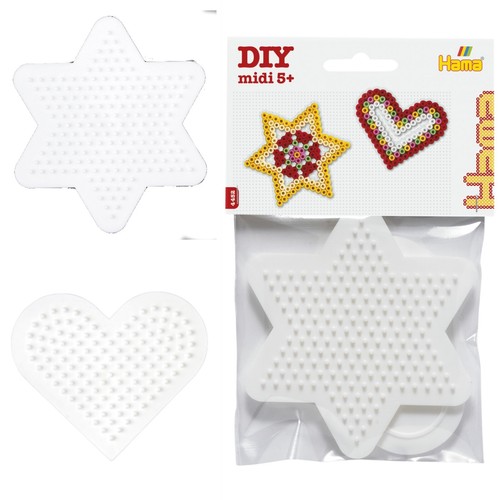 Small white hama pegboards - small,