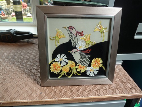 Moorcroft courting birds - courting, plq8
