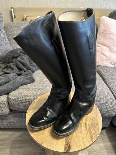 Leather riding boots - boots, size