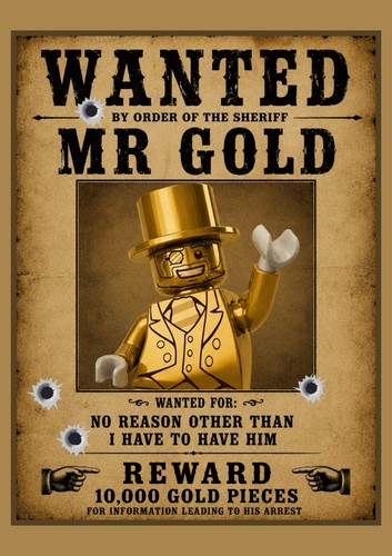 Gold lego figure wanted - lego,