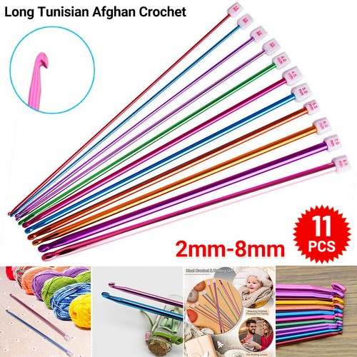 11pcs long tunisian - tunisian, afghan