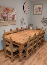 Solid Pine Farmhouse 8ft Table