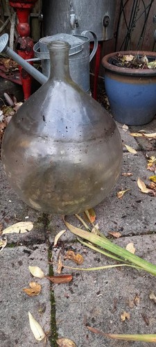 52cmh old clear glass - old,