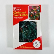 Vintage Winfield Woolworth 20 Push-In Christmas Tree Lights - Works Small Issue