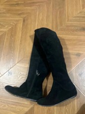 Vintage Chanel black suede