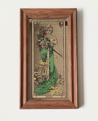 Vintage mucha mirror - vintage,