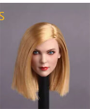 1/6 Female Head sculpt for Blonde HAIR GC006D 12 " figure Phicen TBL Toys