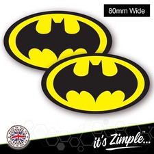 2 x BATMAN STICKERS 80mm Wide