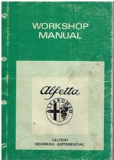 ALFA ROMEO ALFETTA 1.6 1.8 SALOON '75 CLUTCH GEARBOX DIFFERENTIAL SERVICE MANUAL