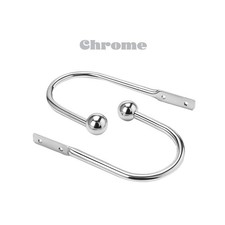 Curtain Pole Hold Backs Wall Tiebacks Set Of 2 Athena Black Chrome Brass Copper