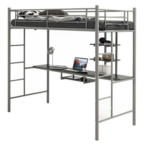 Metal bunk bed frame - bunk, high