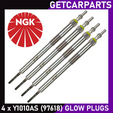 4x NGK Y1010AS Glow Plugs for