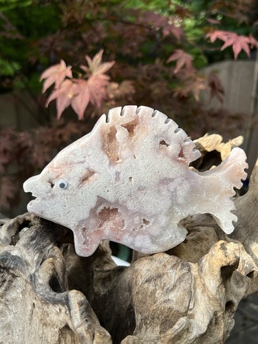 Pink amethyst angel fish druzy - pink,