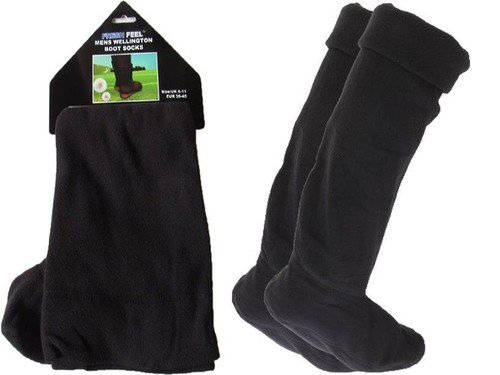 Mens fleece wellie wellington - fleece,