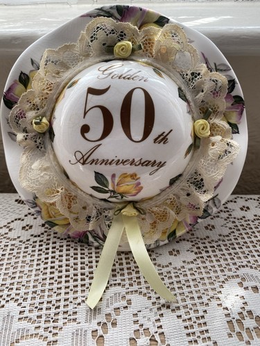 Fenton china golden wedding - golden,