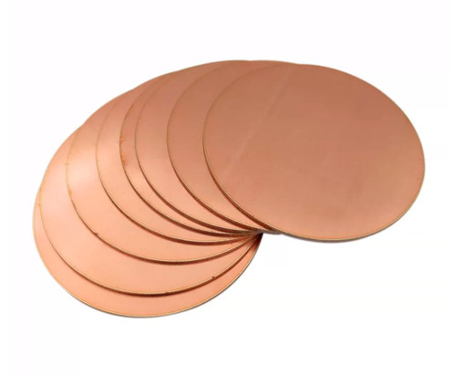 Solid pure copper discs - solid, blank