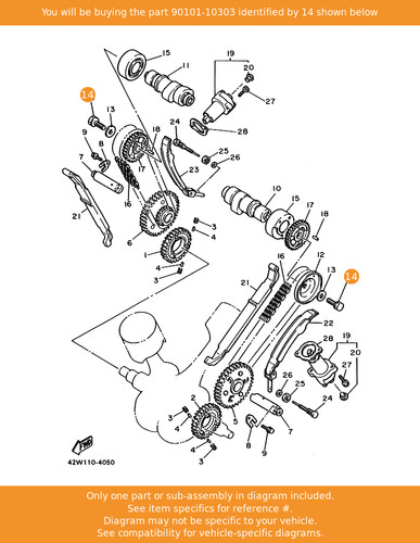 Yamaha bolt 90101 10303 oem - yamaha,