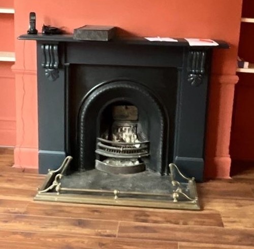 Fireplace brass fire fender - brass,