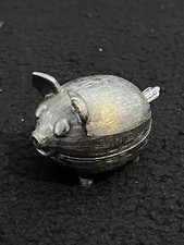 Vtg Pewter Salt Cellar/Snuff