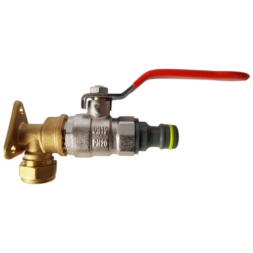 15mm brass wall plate kit - 15mm, with