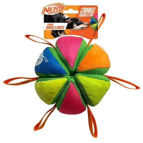 Nerf dog plush squeak crunch - nerf,