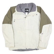 THE NORTH FACE Mens Grey & Cream HyVent Zip Jacket M Polyester Blend Outdoor