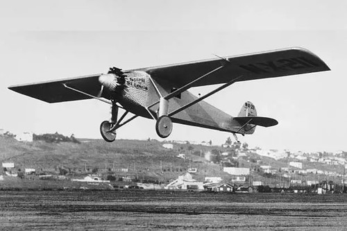 Spirit louis in flight - spirit, of