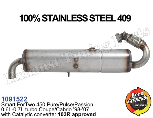 Exhaust muffler smart fortwo - muffler,