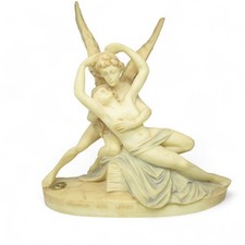 Cupid and Psyche Statue: Aged