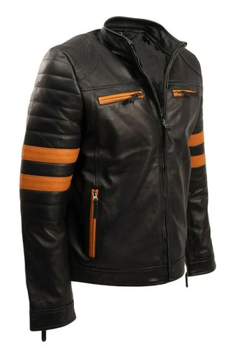 Men real leather black - real,