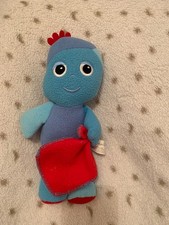 In the night garden iggle piggle blue fleece plush soft toy with red blanket