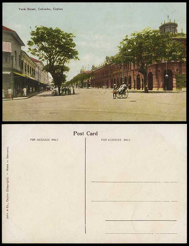 Ceylon old colour postcard - old,
