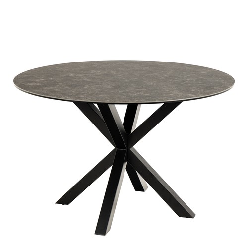 Round dining table with metal - table,
