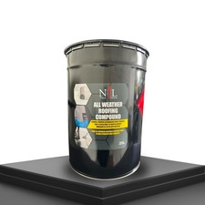 Bitumen Paint Roof coat Waterproof All weather Roofing Compound 25L Njl Direct
