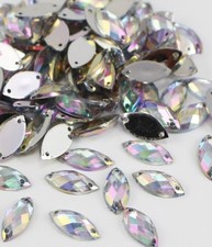 50 x Clear Sew on Acrylic Tear