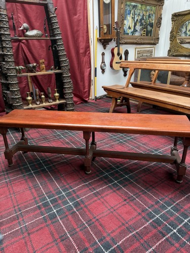Antique solid hardwood bench - antique, /
