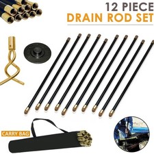 12 Piece Drain Rod Set 9m