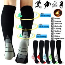 Compression Socks Flight Travel Anti Fatigue Socks Stockings for Men & Women UK