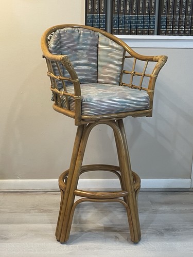 Vintage rattan swivel bar - rattan,