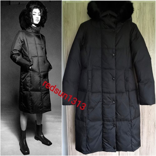 Zara black hooded down - black,