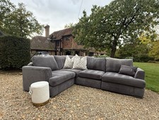 Grey Dfs Orka Modular Corner Sofa set In Great Condition!