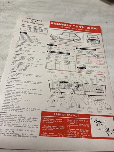 Technical sheet renault tl - 5,