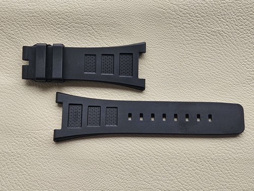 Iwc black rubber strap - black, for